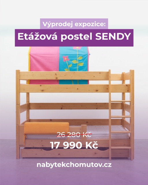Etážová postel GAZEL SENDY – výprodej z expozice – SLEVA 32%